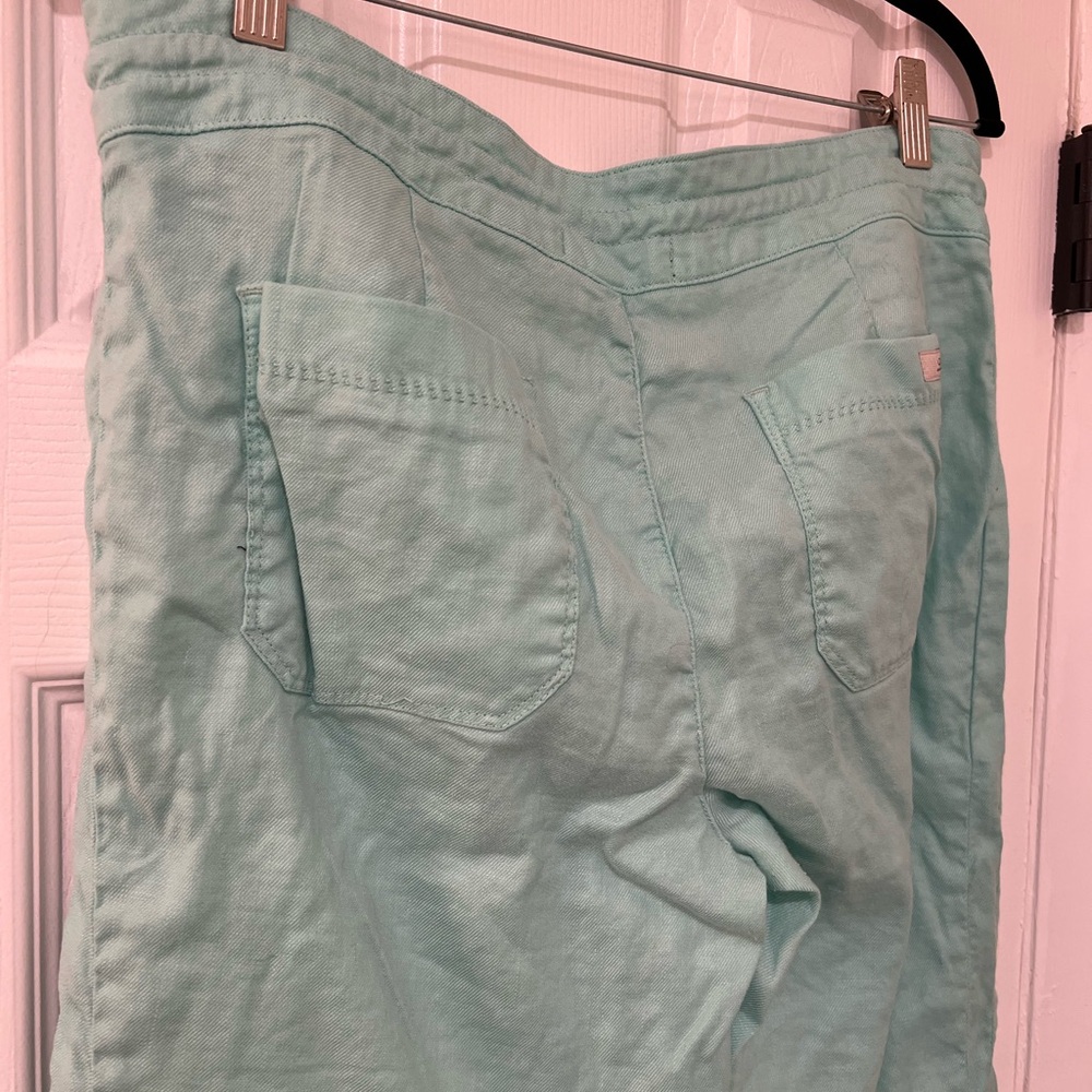 Level 99 - Teal Women's linen pants - Picture 8 of 11